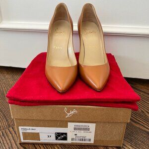 Christian Louboutin Pigalle 100mm Heels - Camel Brown